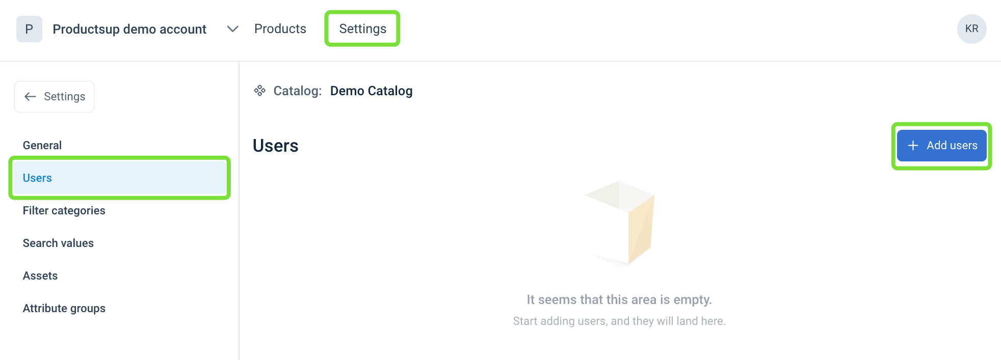 Add users to a catalog in Content Portal