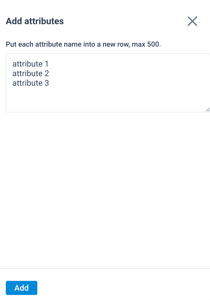 Add attributes to export template